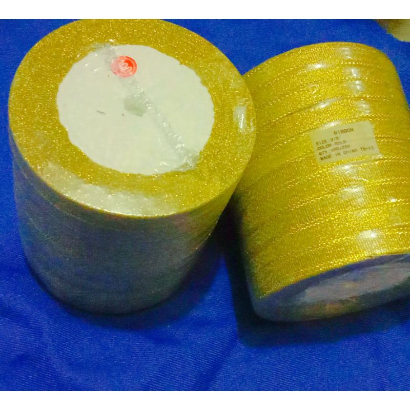 Ptia (hàng Mới Về) Cuộn Băng Quấn Kim Tuyến 3 / 8 Unit Width 1cm 25 Yards