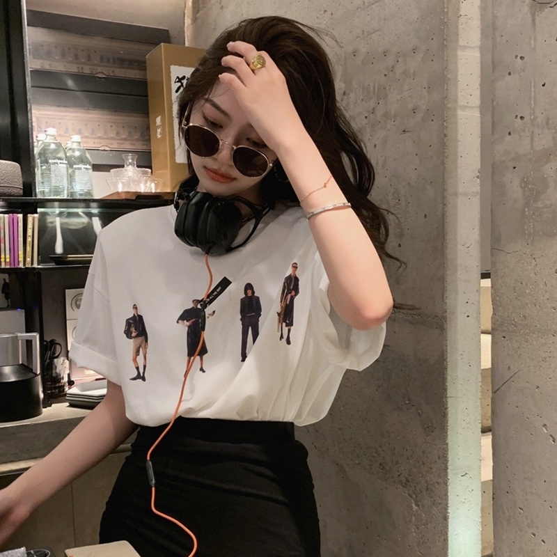 NRVP Áo thun cotton tay ngắn cổ tròn màu trơn thời trang dành cho nữ