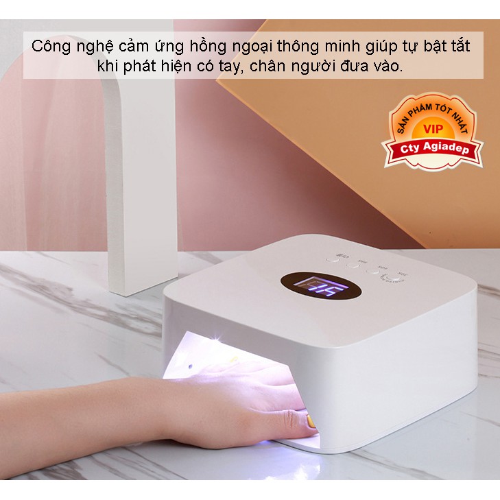 Máy hơ gel tích điện xịn sò cho tiệm móng, thợ Nails LED UV bản Châu Âu A50