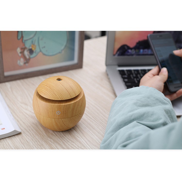 Máy xông tinh dầu ⚜️FREESHIP⚜️ Máy xông tinh dầu vân gỗ , tạo độ ẩm phun sương chống muỗi hiệu quả