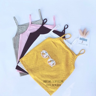 Áo 2 dây cotton đũi cho bé gái từ 6-20kg S.A.M Kids