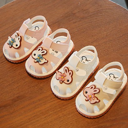 Giày tập đi cho bé trai bé gái Dép Sandal cho bé đế mềm chống trơn trượt có phát tiếng kêu tit tit [DTD06]