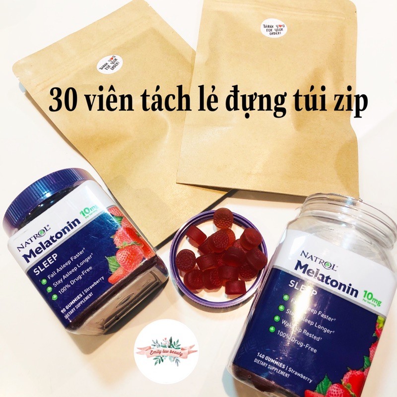 Kẹo dâu hỗ trợ giấc ngủ Natrol Melatonin | BigBuy360 - bigbuy360.vn