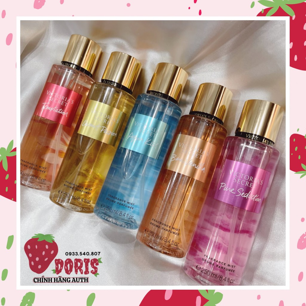 Pure Seduction / Temptation 250ml Xịt Thơm Toàn Thân Victoria