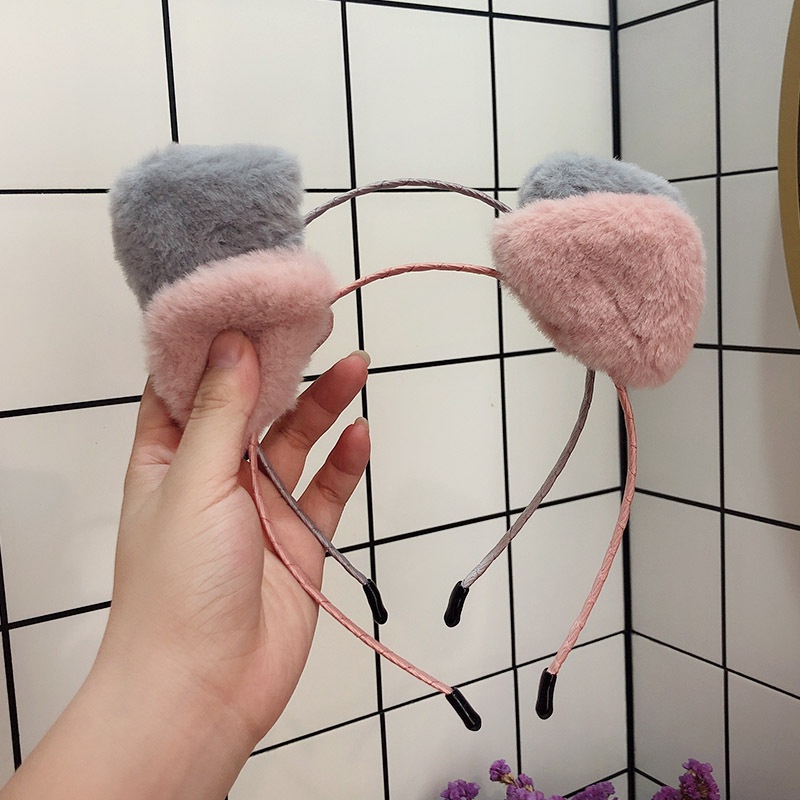 Băng Đô Cài Tóc Rửa Mặt Hình Tai Mèo Hoạt Hình Ba Chiều Siêu Dễ Thương