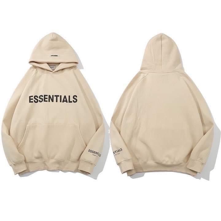 Áo Hoodie Unisex Nam Nữ , Form Rộng Chất Nỉ Bông Cao Cấp in chữ ESSENTIALS