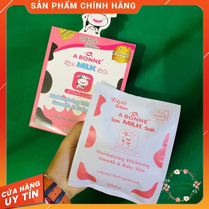 [Sỉ-Rẻ] Muối Sữa Bò Tắm Lạnh A BONNE Trắng Da Tẩy Thâm CHUẨN THÁI LAN 350g – LQ343 [Lẻ-Sỉ]