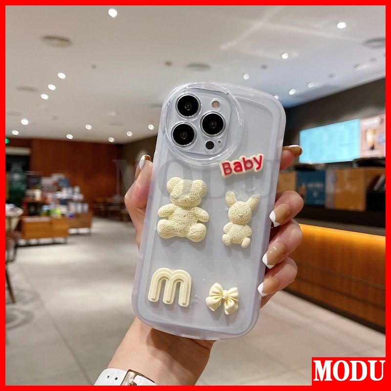 Ốp Điện Thoại Trong Suốt Chống Sốc In Hình Gấu Bông Dễ Thương Cho IPhone 11 12 Pro Max Mini X XS