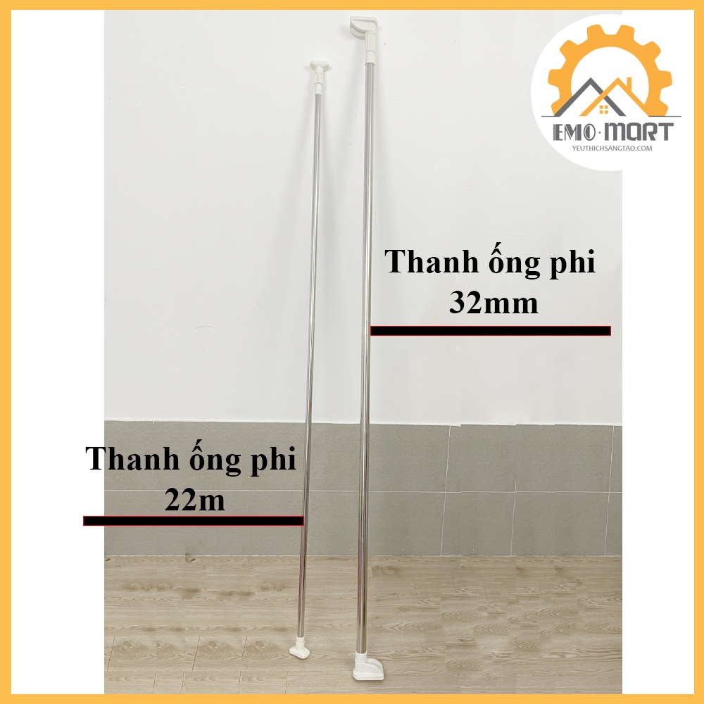 ⚡️ 𝐇𝐚̀𝐧𝐠 𝐗𝐮𝐚̂́𝐭 𝐊𝐡𝐚̂̉𝐮 ⚡️Thanh treo rèm 4m⚡️Inox 304 không gỉ, sang trọng - Lắp đặt không cần khoan bắt vít