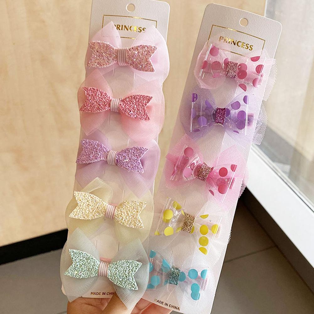Set 1 5 Kẹp Tóc Nhiều Màu Sắc Dễ Thương