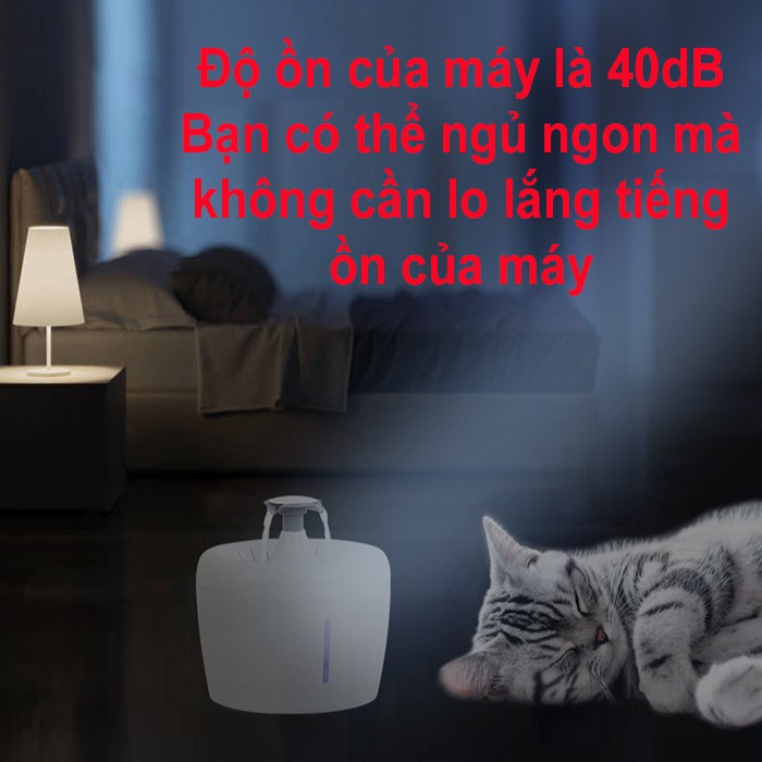 Máy uống nước tự động cho chó mèo - có đài phun -máy cho mèo uống nước tự động GD459