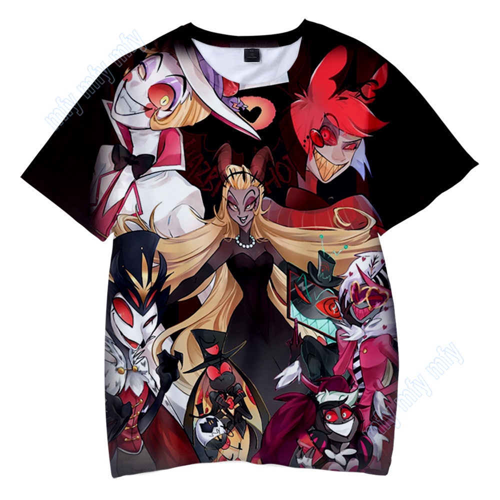 Áo Thun Thể Thao Tay Ngắn In Họa Tiết Anime Helluva Boss Thời Trang Cho Nam Và Nữ