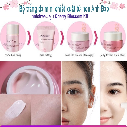 Bộ Dưỡng Da Innisfree Mini Chiết Xuất Từ Hoa Anh Đào Jeju Cherry Blossom Kit