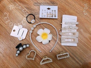 Combo phụ kiện tóc+ vat 3k shopee