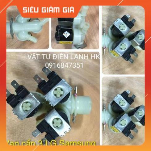 Van cấp nước ba cổng máy giặt samsung LG đa năng 3 cửa