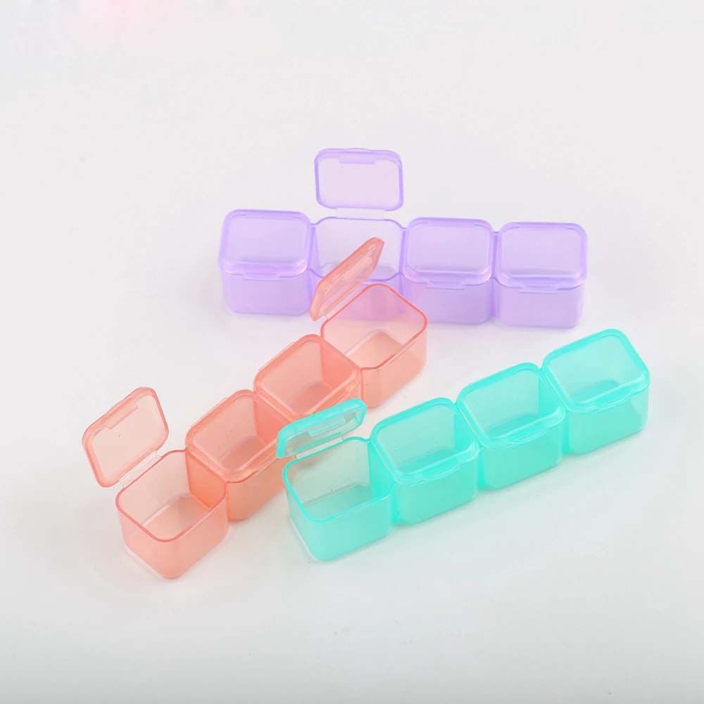 Hộp Nhựa Trong Suốt 28 Ngăn Có Thể Điều Chỉnh Dùng Đựng Đồ Trang Sức Tiện Dụng