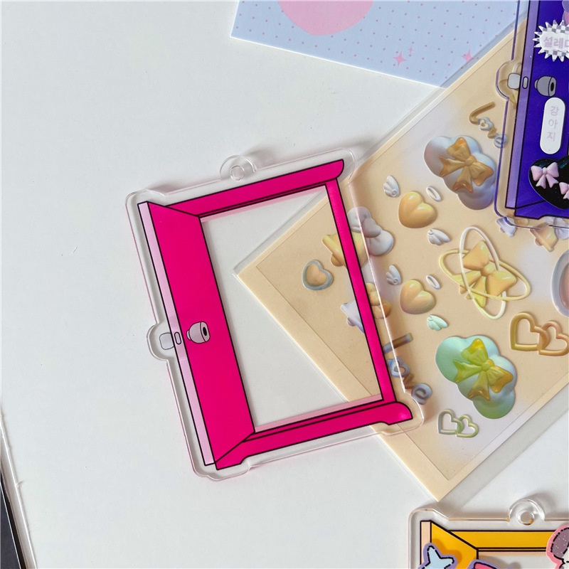 Peach Doraemon any door DIY pendant Acrylic key chain