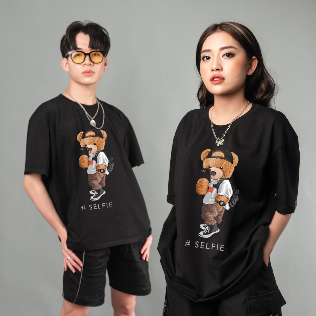 Áo Thun Nam Nữ Tay Lỡ Cổ Tròn Local Brand Nigust N259, áo phông nam nữ Unisex Gấu Teddy đường phố Form Rộng
