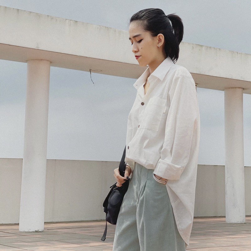 ÁO SƠ MI ĐUÔI TÔM FORM RỘNG