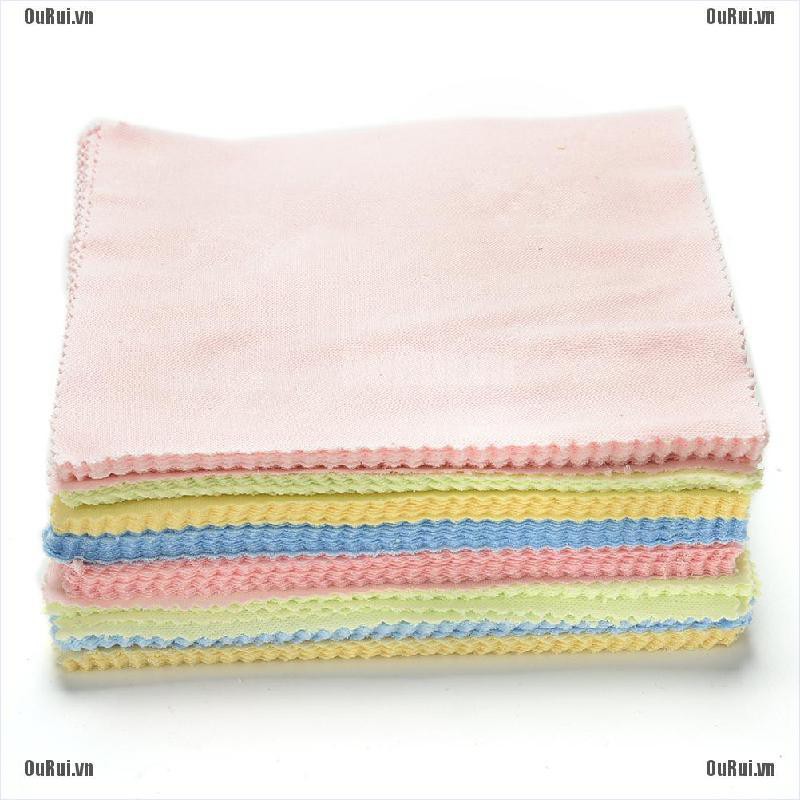 Set 100 Khăn Lau Mắt Kính Bằng Vải Sợi Nhỏ Nhiều Màu Sắc