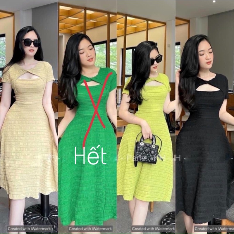 Đầm xoè khoét ngực xinh xĩu Cao Cấp -The1997