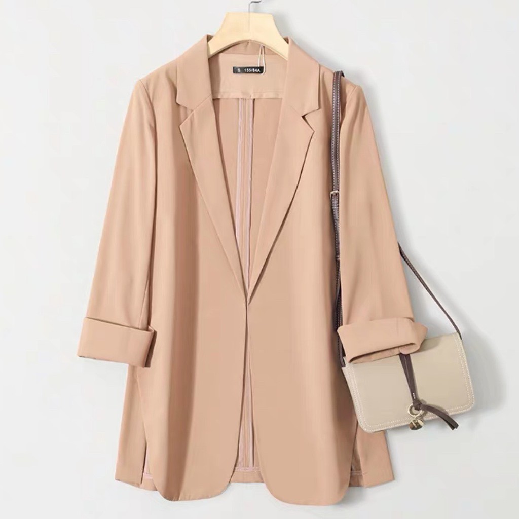 Áo khoác BLAZER trơn form ôm cao cấp màu basic | BigBuy360 - bigbuy360.vn