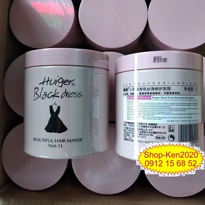 Kem hấp ủ xả Huiger Black Dress 1000ml váy đen