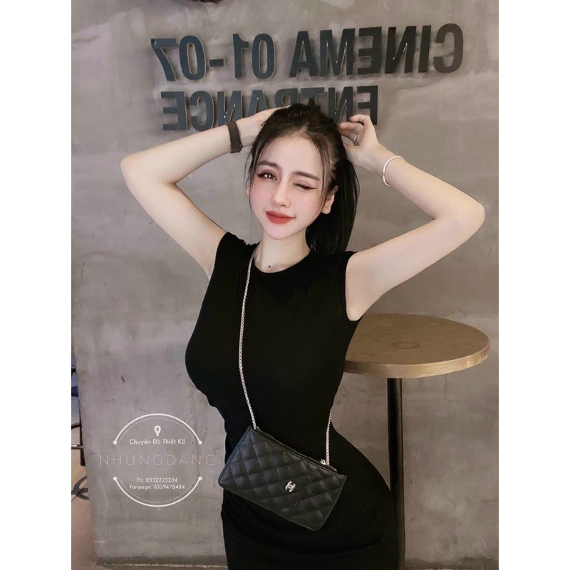 Váy body thun vai hến xẻ đùi, Đầm dáng ôm ngắn tay VS1765 - NhiNhi Shop | BigBuy360 - bigbuy360.vn