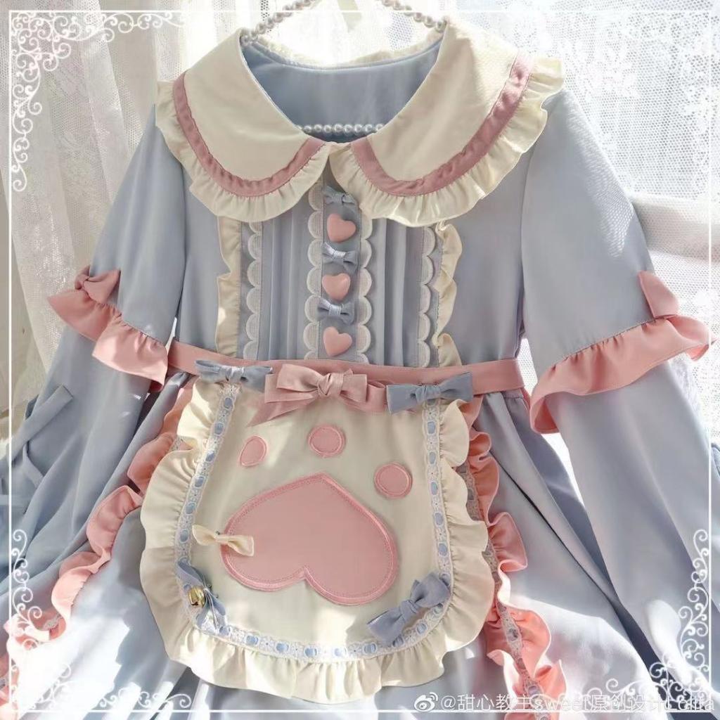 Đầm Lolita In Hình Mèo Dễ Thương Cho Nữ