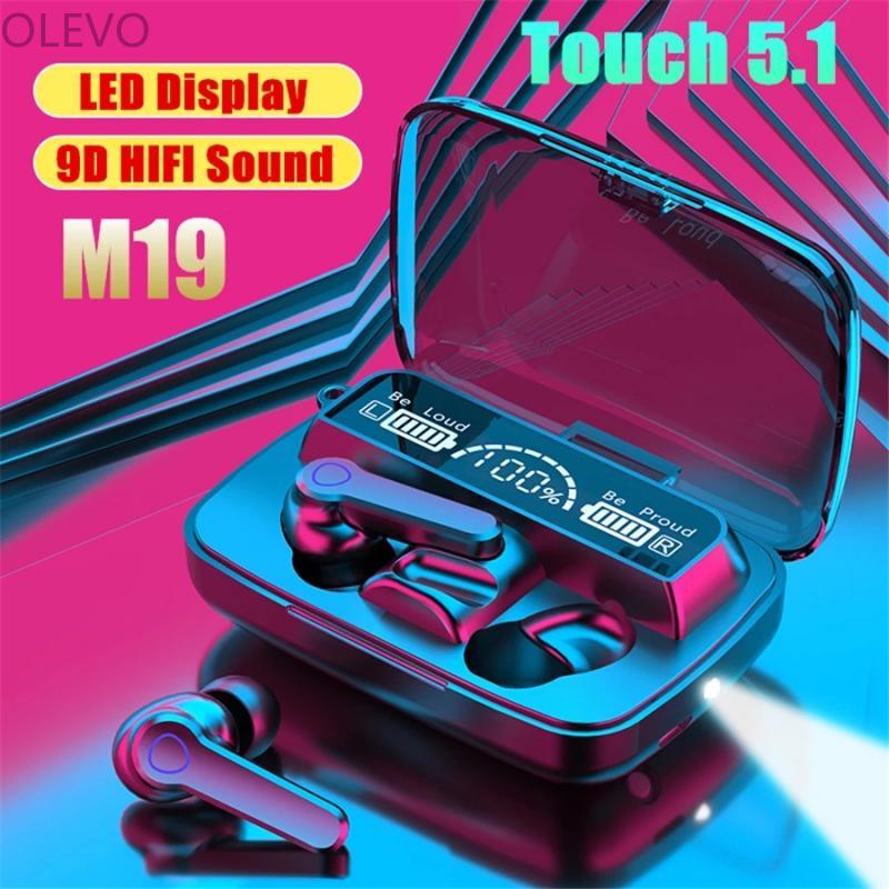 Tai Nghe Bluetooth Không Dây Thông Minh M19 TWS Điều Khiển Cảm Ứng Chống Nước Có Màn Hình LED Hiển Thị