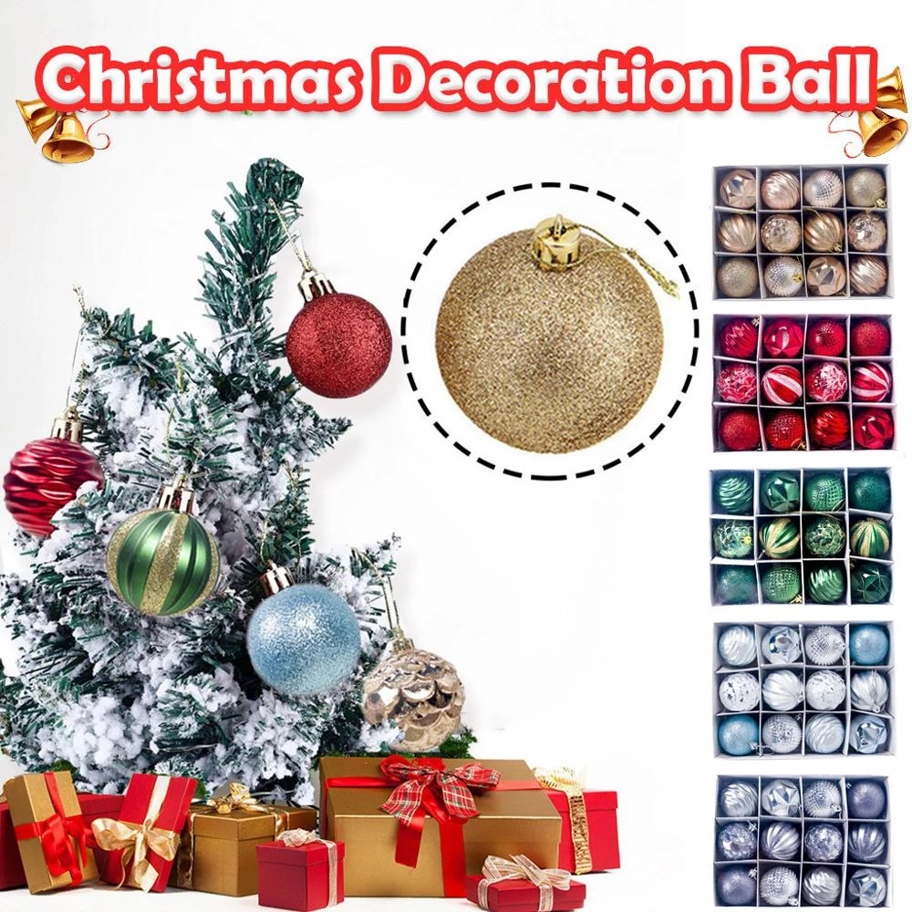 Set 12 quả châu 5.5cm trang trí cây thông noel độc đáo