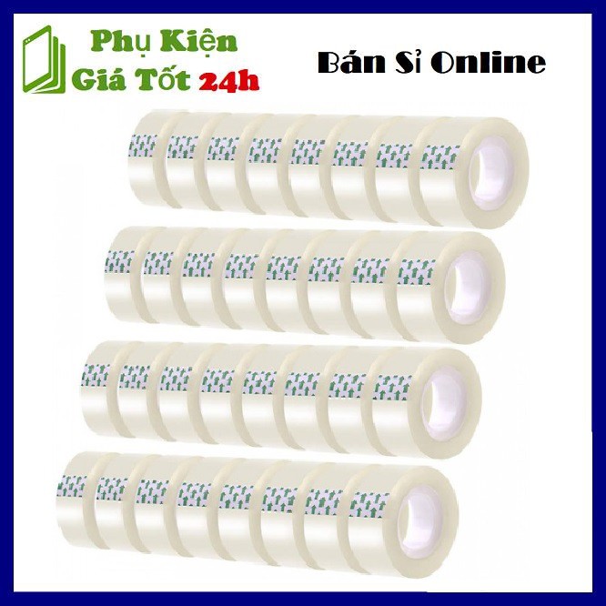 10 cuộn băng keo trong loại nhỏ 18mm, dài 25 yard