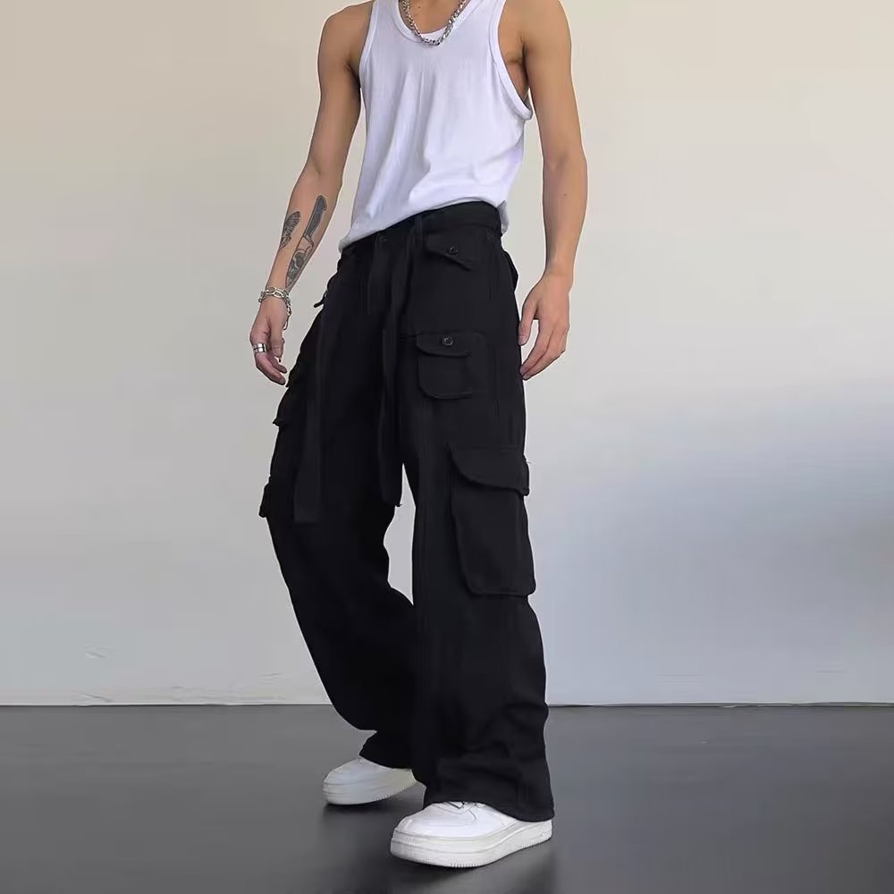 Quần Jean Dài Màu Xám Phong Cách hip hop Thời Trang Mùa Hè Cho Nam Và Nữ