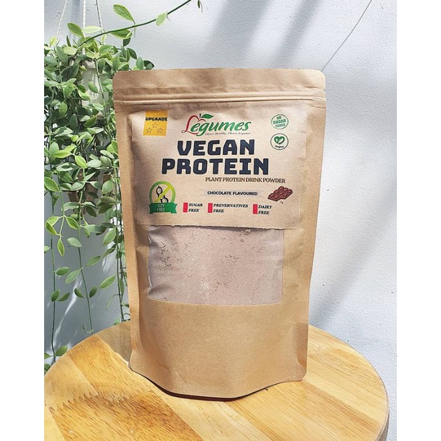 Bột đậu thuần chay vị sôcôla không chứa đậu nành - Vegan Protein Powder ( Soy-Free &amp; Chocolate Flavor ) - Légumes