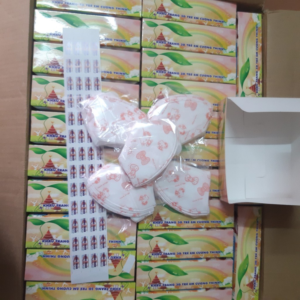 [Sỉ Rẻ] Một Thùng Khẩu Trang 3D Kids Trẻ Em Mask Cường Thịnh Họa Tiết Y Tế Xuân Lai Công Nghệ Nhật Bản 3-10 Tuổi
