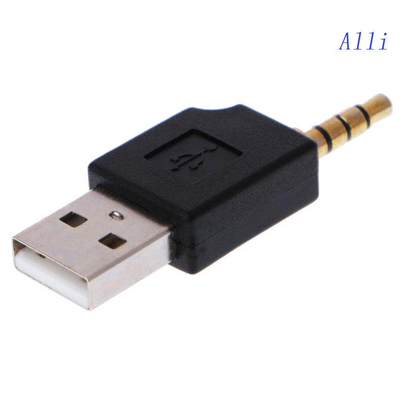 Dây Cáp Chuyển Đổi Cổng 3.5mm Sang USB 2.0 Cho Apple iPod Shuffle 1st 2nd MP3