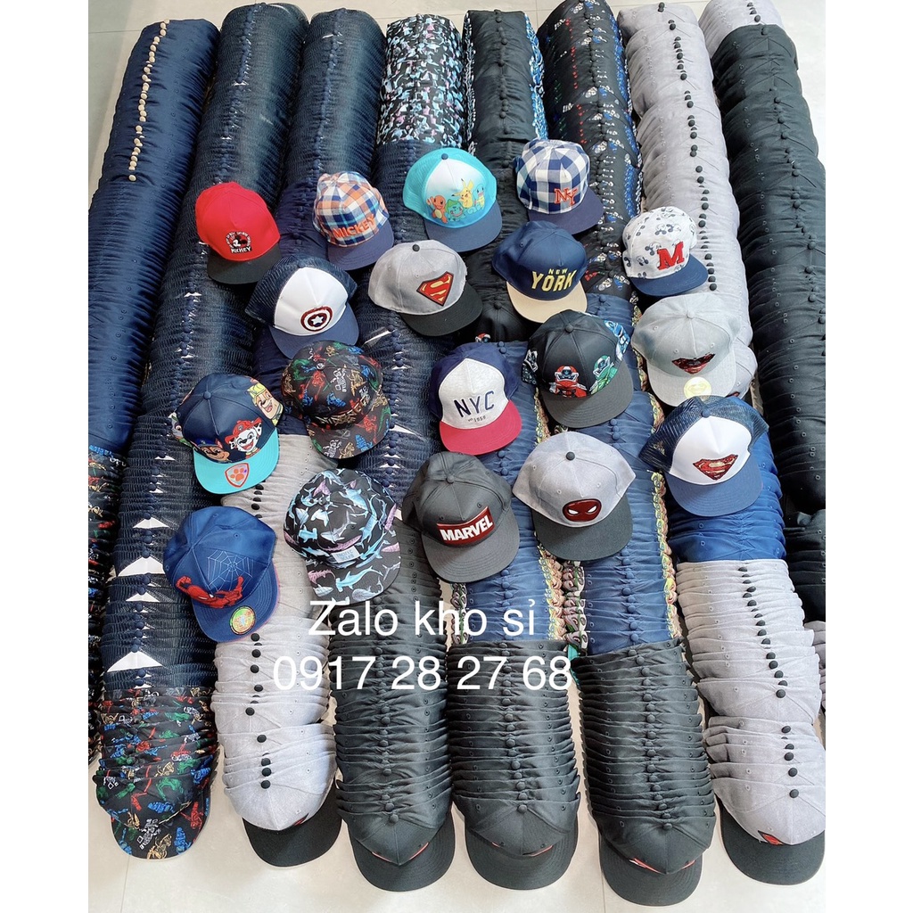 Mũ nón snapback cho bé trai xuất khẩu giá rẻ