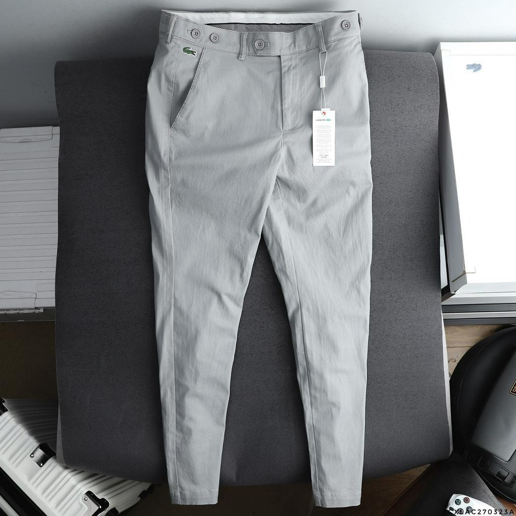 Quần KAKI dài nam L.C chỉnh nút tiện lợi xám, navy, Quần dài nam chuẩn form thời trang, sang trọng thanh lịch -Takeplace