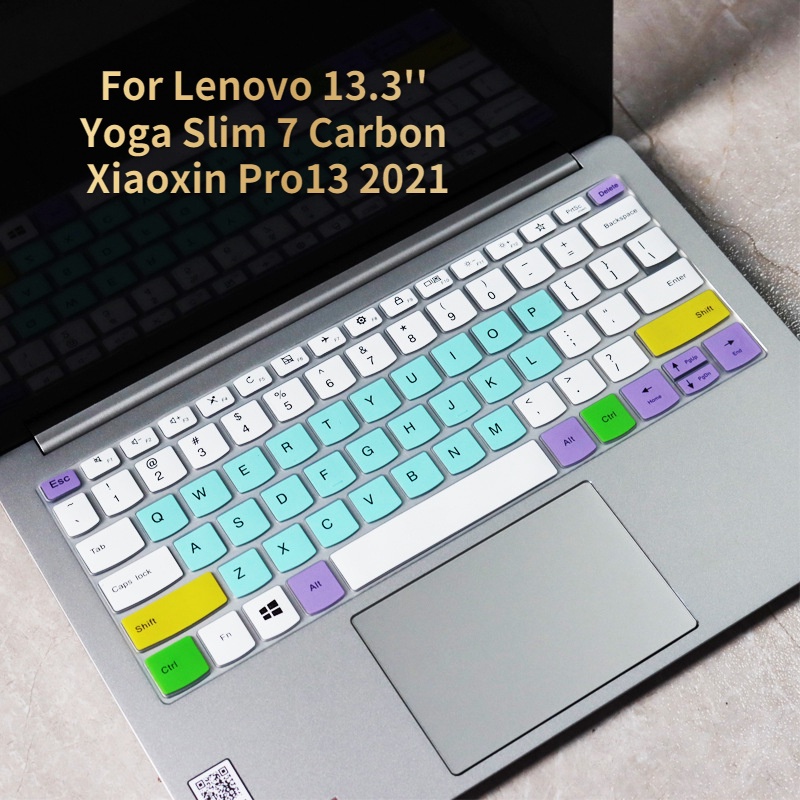 Miếng Dán Bàn Phím Laptop Lenovo 13.3'' Yoga Slim 7 Carbon Xiaoxin Pro13 2021 Bằng Chất Liệu Silicon Chống Thấm Nước Chống Bụi