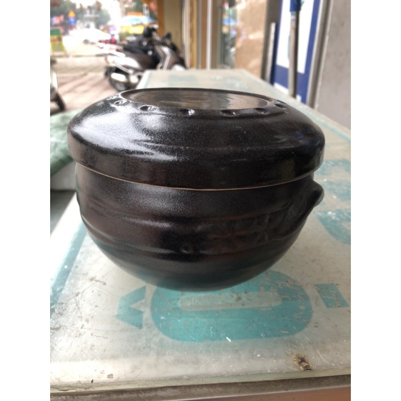 Âu sứ đựng muối, mỡ Bát Tràng