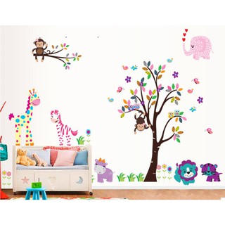 Decal dán tường Vườn thú vui nhộn