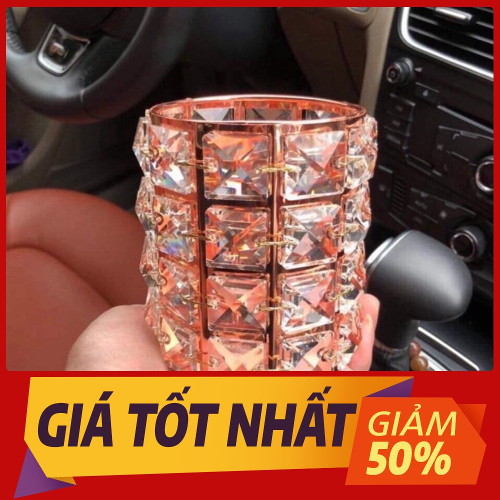 [Sale toàn shop] Lọ đựng cọ trang điểm pha lê