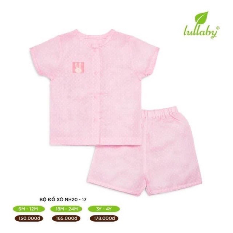 [Mã FASHIONXANH194 giảm 10K đơn 50K] [HÀNG XẢ] Bộ xô Lullaby bé gái