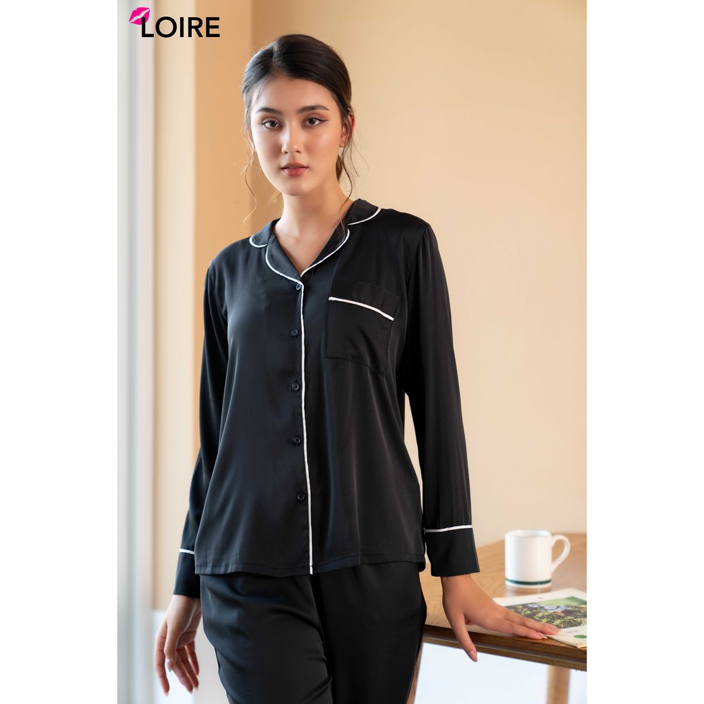 [Mã WABRLR2204 giảm 30K đơn 0Đ] Bộ Đồ Ngủ PIJAMA Nữ LOIRECHIC LPD02 (Áo dài và quần dài)