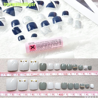 Set 24 Móng Chân Giả Kèm Keo Dán