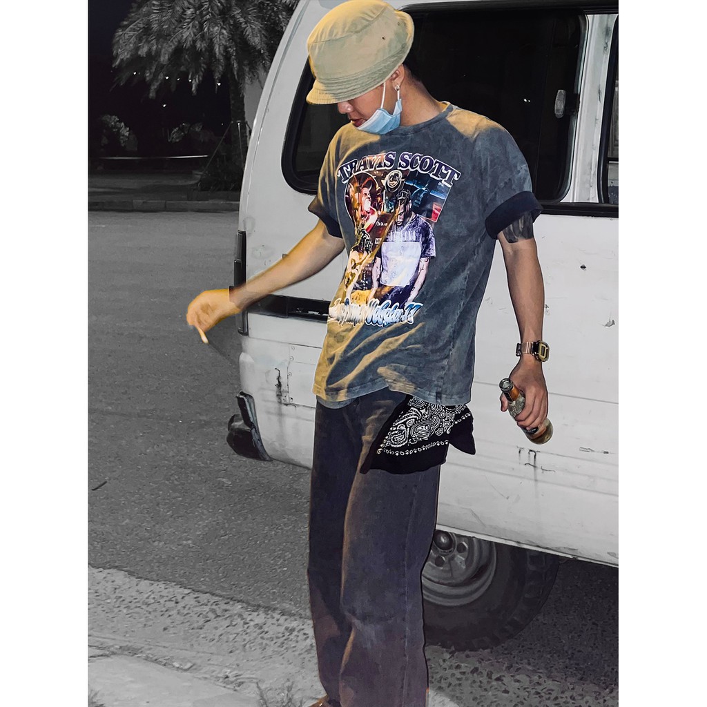 Áo thun DACretro Rapper Travis Scott, Wash Tee | BigBuy360 - bigbuy360.vn