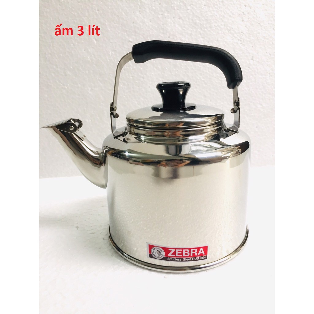 Ấm đun nước Inox 304 ZEBRA Thái Lan : 1,5 lít - 2,5 Lít - 3lít -3,5 lít - 4,5 lít - 5,5 lít - 7,5lít