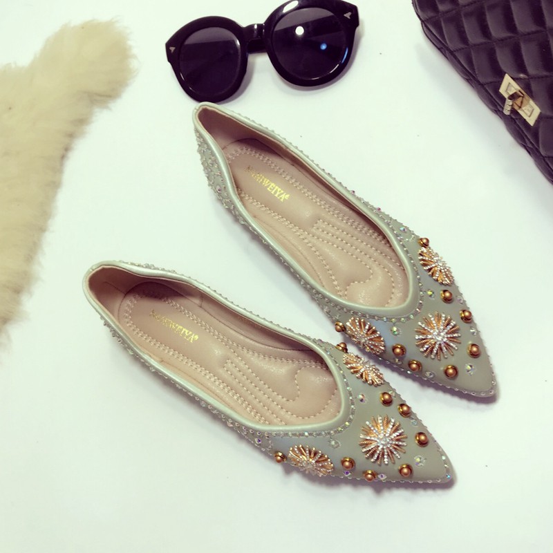 Giày Búp Bê Mũi Nhọn Thời Trang Thanh Lịch Dành Cho Nữ