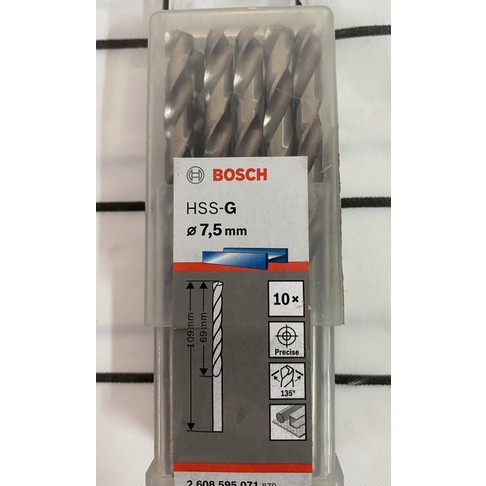MŨI KHOAN SẮT HSS-G 7.5mm BOSCH