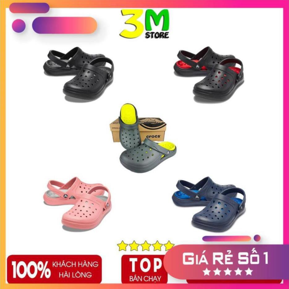 Sale [Sale 3/3] Dép Sục Crocs Clog Reviva Đẹp, Êm, Bền Nhẹ Cho Nam Và Nữ Nhiều Màu Sale 11 -op1 "